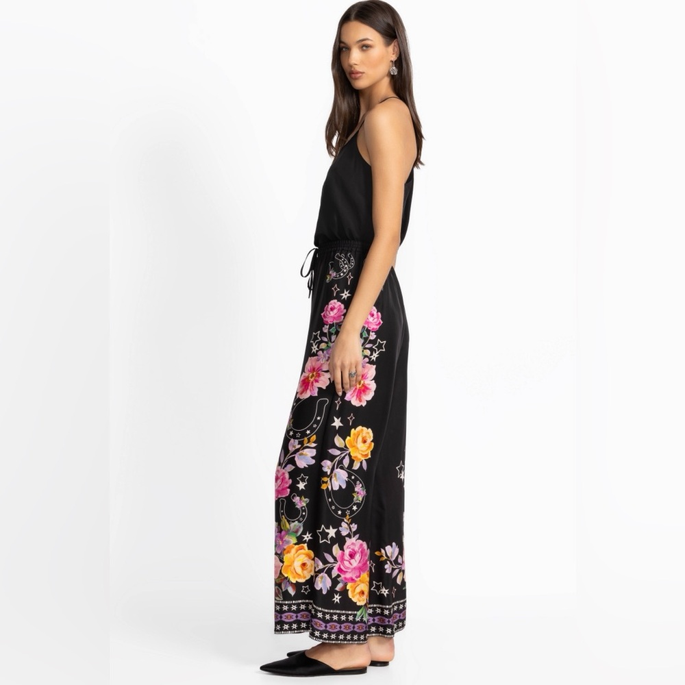 NWOT JOHNNY WAS FRANKIE EASY PANT BLACK FLORAL WOMEN’S XL